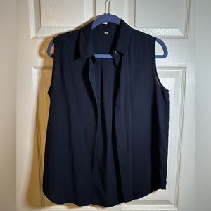 Sleeveless button down